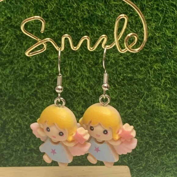 Angel Earring, Angel Jewelry, Gift Idea, Silly Earring, Religious Earring - Picture 3 of 6